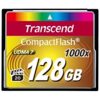   Compact Flash Card Transcend 128Gb "TS128GCF1000" "1000x" (Retail)