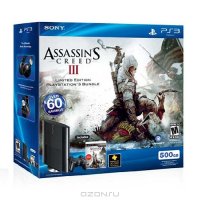   Sony PlayStation3 Super Slim 500GB +  Assassin s Creed IV: Black Flag ( CECH-4