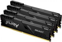   Kingston DDR4 32Gb (4x8Gb) 2666 MHz pc-21300 FURY Beast Black (KF426C16BBK4/32)