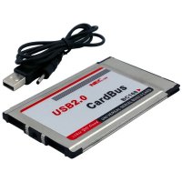    PCMCIA to USB 2.0 CardBus Dual 2 Port 480M Card Adapter