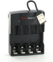  AA/AAA CyberPower NiMh/NiCd Rechargeable Battery Charger  USB