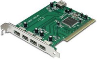  TRENDnet TU2-H5PI 5-Port USB2.0 Host PCI Adapter (RTL) 4 port-ext, 1 port-int