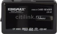   Kingmax CR-01 USB2.0  CF/SD/SDHC/miniSD/microSD/microSDHC/MC/RS-MMC/MS