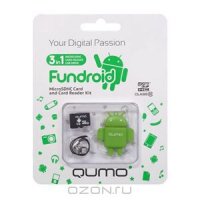 QUMO microSDHC Class 10 32GB + /USB  Fundroid, Green