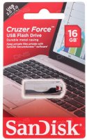 SanDisk SDCZ71-016G-B35  USB 2.0 16GB Cruzer Force, Silver