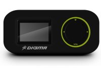  Flash Digma R1 4Gb Black 1.1" FM Dic MicroSDHC HedPh WMA /MP3/WMA/WAV/Micro SDHC/Clip