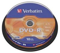  DVD-R 4,7  16x Verbatim Cake Box 10 ./. (43523)