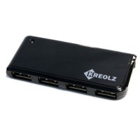  Kreolz (HUB-251b) USB2.0, 4xPort, Black