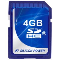   4 Gb Silicon Power MicroSDHC (SP004GBSTH010V30) class 10 + 2 , Retail