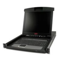 KVM APC AP5808 17" Rack LCD Console with Integrated 8 Port Analog KVM Switch