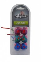 Papillon    6 .  , 5  (Cat toy 6 mice col. red / blue / green) 24
