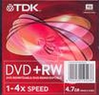  TDK, DVD+RW, 4.7Gb, 1-4x :TDK, , 1 