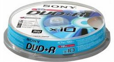 Sony 10DPR120BSP  DVD+R 4.7 , 16x, 10 ., Cake Box
