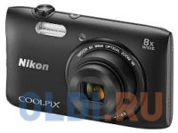  Nikon Coolpix S3600 Black (20.1Mp, 8x zoom, 2.6", SDXC, 720P)