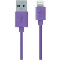 Belkin F8J023bt04-PUR Lightning to USB Cable, Purple    iPhone/iPad/iPod, 
