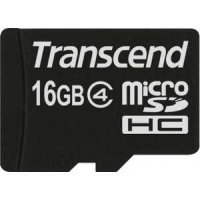   MicroSD 16Gb Transcend (TS16GUSDHC4) Class 4 microSDHC + Adapter