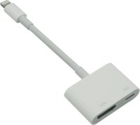 - Apple Lightning to Digital AV Adapter  iPhone 5/5s/5c, iPad, iPad mini MD826ZM