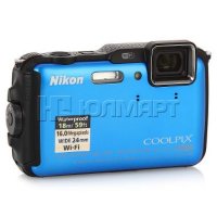 Nikon Coolpix AW120 Blue    , CMOS 16.76MPix, 5 x Zoom, LCD