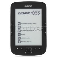   Digma T635 6" E-Ink HD Pearl capacitive touch 600Mhz 128Mb/4Gb/microSDHC ; 