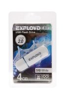   USB Flash Drive 4Gb - Exployd 510 White EX004GB510-W