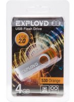   USB Flash Drive 4Gb - Exployd 530 Orange EX004GB530-O