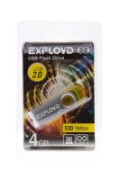  USB Flash Drive 4Gb - Exployd 530 Yellow EX004GB530-Y