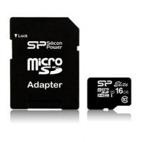  MicroSDHC 16GB Class10 UHS-I U1 Silicon Power Elite  50 / + 1 Adapter (SP016GBSTHB