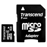   MicroSD 4Gb Transcend TS4GUSDHC6 Class 6 + adapter