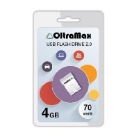  OltraMax USB Flash 4Gb - 60 White OM004GB-mini-60-W