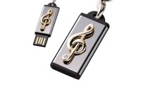  USB Flash Drive 8Gb - Iconik   Golden Swarovski MTFC-MELODY-8GB
