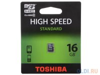   MicroSDHC 16GB Toshiba Class 4 w/o adapter