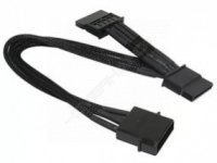  NZXT 4-Pin to 2 SATA Connector -Black