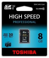   Toshiba SDHC 8GB  lass10 UHS-I (SD-T008UHS1)