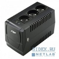   FSP POWER AVR 1000 (AVR Stabilizer, 1000VA/600W, Shuko*3, Black)