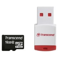 Transcend TS16GUSDHC10-P3 MicroSDHC 16GB + USB 