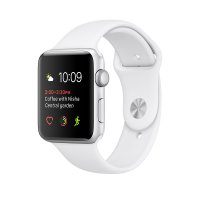  Apple Watch Series 3 GPS, 38 mm Silver Aluminium Case with White Sport Band (MTEY2RU/A)