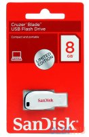   8GB USB Drive [USB 2.0] SanDisk Cruzer Blade White
