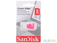   8GB USB Drive [USB 2.0] SanDisk Cruzer Edge White Pink