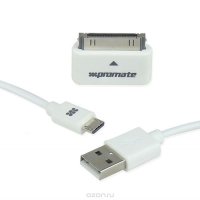 Promate uniCable, White  USB/MicroUSB +  MicroUSB/Apple 30 pin