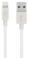  Belkin Mixit Metallic Lightning to USB, White F8J144bt04-WHT