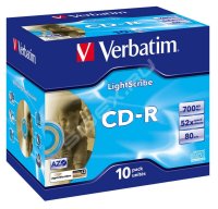  CD-R Verbatim 700Mb 52x AZO Version 1.2 LightScribe (10 ) (43537)