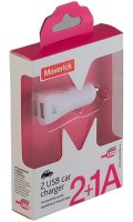   Maverick 2xUSB Soft Touch White 1075