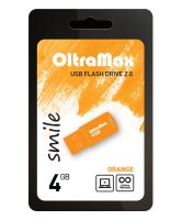  USB Flash Drive 4Gb - OltraMax Smile Orange OM004GB-Smile-Or