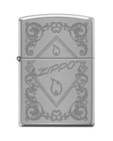  ZIPPO 200 Zippo Framed Flame, /   Brushed Chrome