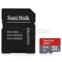  TransFlash 8Gb MicroSDHC class 10 UHS-I 48MB/s SanDisk Ultra Android
