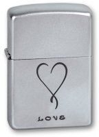  ZIPPO Love Satin Chrome,   - , , 