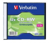  CD-RW Verbatim 700Mb 8-12x SlimCase 20  43762