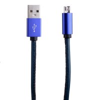   Activ USB - micro USB Leather Green-Blue 51586