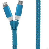   Krutoff USB - MicroUSB + Lightning  iPhone 5/6 Blue 14185