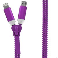   Krutoff USB - MicroUSB + Lightning  iPhone 5/6 Purple 14182